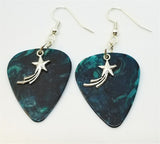 CLEARANCE Shooting Star Charm Guitar Pick Earrings - Pick Your Color