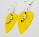 CLEARANCE Shooting Star Charm Guitar Pick Earrings - Pick Your Color