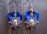 Tribal Type Sun Charm Guitar Pick Earrings - Pick Your Color