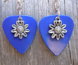 CLEARANCE Sunflower Charm Guitar Pick Earrings - Pick Your Color
