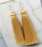 Golden Silky Tassel Earrings
