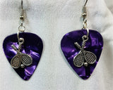 CLEARANCE Double Tennis Racket Charm Guitar Pick Earrings - Pick Your Color