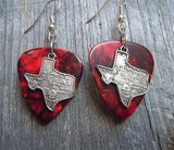 CLEARANCE State of Texas Charm Guitar Pick Earrings - Pick Your Color