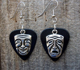 CLEARANCE Theater Mask Comedy and Drama Charm Guitar Pick Earrings - Pick Your Color