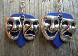 CLEARANCE Theater Mask Charm Guitar Pick Earrings - Pick Your Color