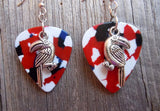 CLEARANCE Toucan Charm Guitar Pick Earrings - Pick Your Color