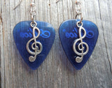 CLEARANCE Clef Charm Guitar Pick Earrings - Pick Your Color