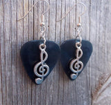 CLEARANCE Clef Charm Guitar Pick Earrings - Pick Your Color