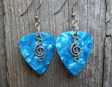 CLEARANCE Small Clef Charm Guitar Pick Earrings - Pick Your Color