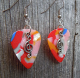 CLEARANCE Small Clef Charm Guitar Pick Earrings - Pick Your Color