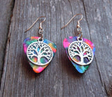 CLEARANCE Tree of Life Charm Guitar Pick Earrings - Pick Your Color