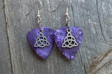 CLEARANCE Triquetra Charm Guitar Pick Earrings - Pick Your Color