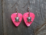 CLEARANCE Tiny Turtle Charm Guitar Pick Earrings - Pick Your Color