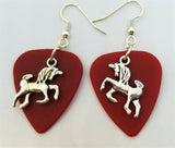 CLEARANCE Unicorn Charm Guitar Pick Earrings - Pick Your Color