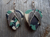 CLEARANCE Set of Wings Charm Guitar Pick Earrings - Pick Your Color