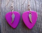 CLEARANCE Small Wing Charms Guitar Pick Earrings - Pick Your Color