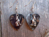 CLEARANCE Wolf Charm Guitar Pick Earrings - Pick Your Color