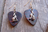 CLEARANCE Wolf Charm Guitar Pick Earrings - Pick Your Color