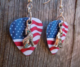 CLEARANCE Wolf Charm Guitar Pick Earrings - Pick Your Color