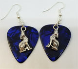 CLEARANCE Wolf Charm Guitar Pick Earrings - Pick Your Color