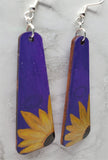 Sunflower Painted Wooden Earrings